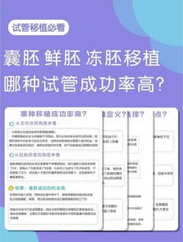 試管移植（囊胚，鮮胚，凍胚）哪種成功率更高？
